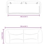 vidaXL Coussin de tête de lit noir 140 cm similicuir