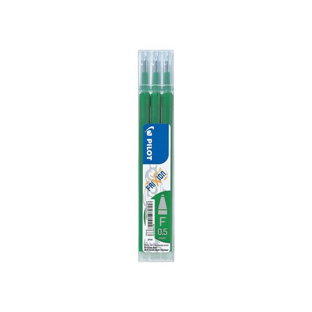 Recharge pour stylos FriXion Ball Clicker pointe fine (0,5 mm), vert, lot de 3 (paquet 3 unités)