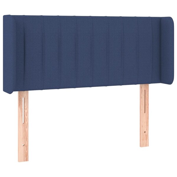vidaXL Tête de lit avec oreilles Bleu 83x16x78/88 cm Tissu