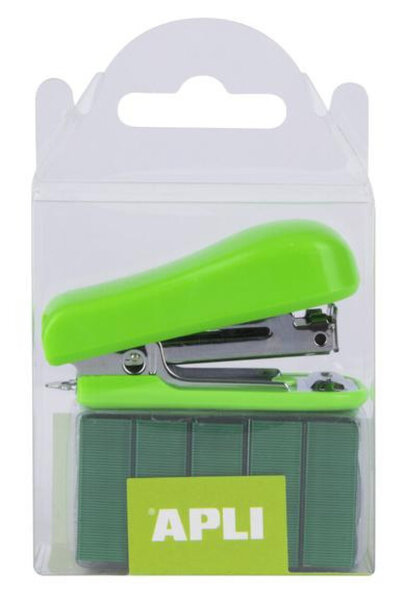 Agrafeuse Pocket + Agr. Nº10 2000 Pièces Vert