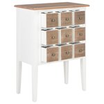 vidaXL Buffet Blanc 54x30x80 cm Bois massif