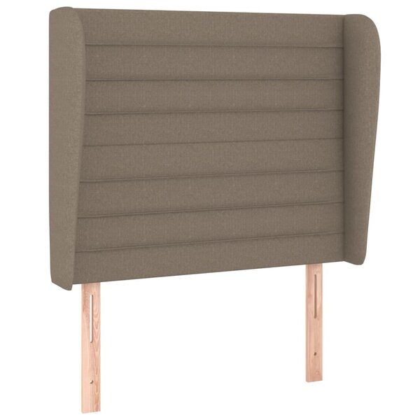 vidaXL Tête de lit avec oreilles Taupe 83x23x118/128 cm Tissu