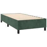 vidaXL Sommier à lattes de lit et matelas Vert foncé 80x200 cm Velours