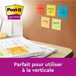 Notes couleurs oasis super sticky post-it 76 x 76 mm - bloc de 90 feuilles - lot de 10