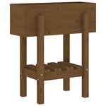 vidaXL Jardinière marron miel 62x30x69 cm bois massif de pin