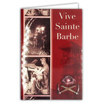 Carte avec Enveloppe Bonne fête de la Sainte Barbe 4 décembre Ste Patronne des mineurs Lens Liévin Pas-de-Calais Lorraine pompiers soldats du génie artificiers démineurs artilleurs canonnier