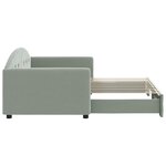 vidaXL Lit de jour avec lit gigogne gris clair 90x190 cm velours