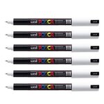 Marqueur pointe calibrée extra-fine pc1mr 0 7mm blanc x 6 POSCA
