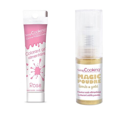 Spray alimentaire rose gold