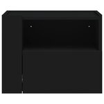 vidaXL Table de chevet murale noir 45x30x35 cm
