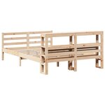 vidaXL Cadre de lit avec tête de lit 120x190 cm bois de pin massif