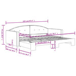 vidaXL Lit de jour avec gigogne sans matelas bleu 90x200 cm