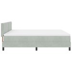 Lit à ressorts vidaXL avec matelas Gris clair Super King en velours