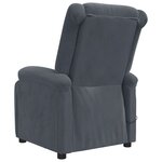 vidaXL Fauteuil électrique de massage Gris foncé velours