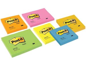 Bloc-Notes repositionnable 100 Feuilles 76 x 76 mm Jaune néon POST-IT