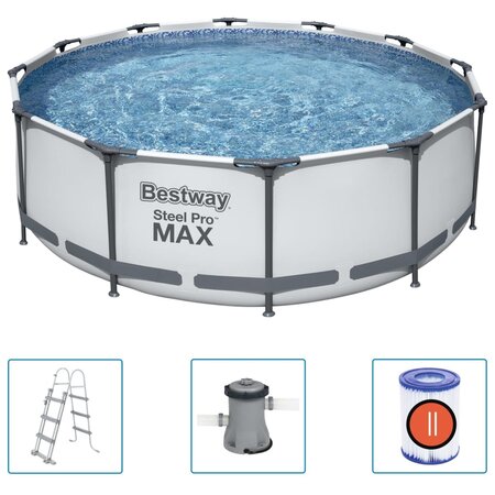 Bestway ensemble de piscine steel pro max 366x100 cm