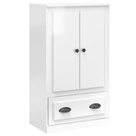 vidaXL Buffet haut blanc brillant 60x35 5x103 5 cm bois d'ingénierie