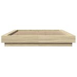 vidaXL Cadre de lit chêne sonoma 120x200 cm bois d'ingénierie