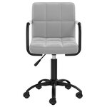 Chaise fauteuil siège pivotante de bureau informatique étude clairvelours gris 02_0024117