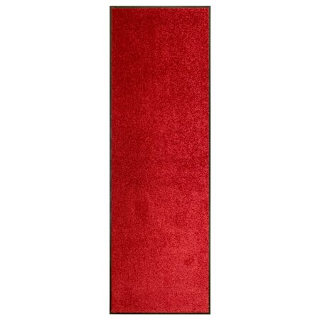 vidaXL Paillasson lavable Rouge 60x180 cm