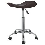 Chaise fauteuil siège de bureau informatique étude similicuir brun 02_0024035