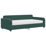 vidaXL Lit de jour avec matelas vert foncé 100x200 cm velours