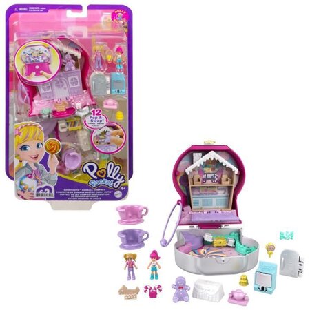 Polly pocket - coffret machine a bonbons avec mini-poupées polly et margot  5 surprises 13 accessoires - mini-poupée - des 4 ans - La Poste