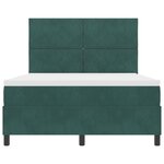 Box Spring vidaXL avec Matelas Vert Foncé 140x200 cm Velours