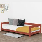 Lit enfant STUDY 120 x 200 rouge brique