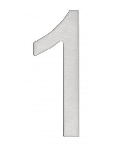 THIRARD - Chiffre 1 adhésif  inox  H.76mm