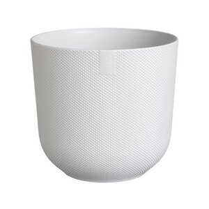 Pot de fleur Jazz Rond - Blanc Ø 26 x hauteur 24 cm - Intérieur 100 recyclé