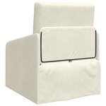 vidaXL Canapé-lit au sol 2-en-1 crème 65x80x83 cm en velours