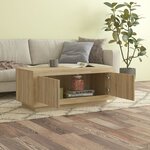 vidaXL Table basse Chêne sonoma 102x50x45 cm Bois d'ingénierie