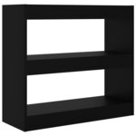 vidaXL Bibliothèque/Séparateur de pièce Noir 80x30x72 cm