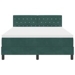 Lit box spring vidaXL avec matelas vert foncé 140x200 cm en velours