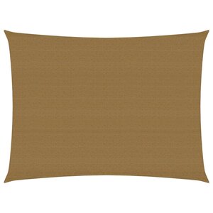 vidaXL Voile d'ombrage 160 g/m² Taupe 3 5x4 5 m PEHD