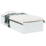vidaXL Cadre de lit blanc 90x190 cm bois d'ingénierie