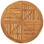 vidaXL Table de jardin Ø 85 cm Bois d'acacia solide