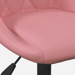 Vidaxl chaise de salle à manger rose velours