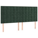 vidaXL Sommier à lattes de lit et matelas Vert foncé 160x200cm Velours