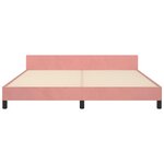 vidaXL Cadre de lit avec tête de lit Rose 160x200 cm Velours