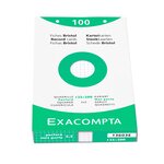 Étui De 100 Fiches - Bristol Blanc Quadrillé 5x5 Perforé 125x200mm - Blanc - X 12 - Exacompta