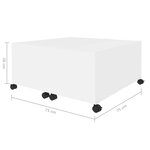 vidaXL Table basse blanc 75x75x38 cm bois d'ingénierie