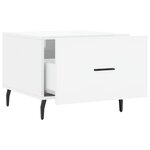 vidaXL Table basse blanc brillant 50x50x40 cm bois d'ingénierie