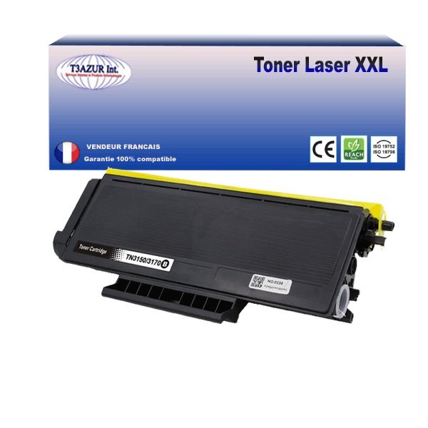 Toner compatible avec Brother TN3170, TN3280 pour Brother HL5240, HL5240DL, HL5240DN, HL5350, HL5350DN, HL3250 - 8 000 pages - T3AZUR