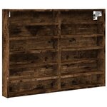 vidaXL Armoire à vitrine chêne fumé 80x8 5x58 cm bois d'ingénierie