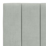 vidaXL Coussin de tête de lit gris clair 180 cm velours