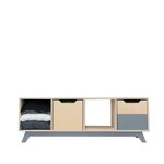 Meuble de rangement NABOSKY gris 1x4