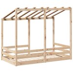 vidaXL Lit pour enfants avec toit 80x160 cm bois massif de pin