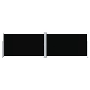 vidaXL Auvent latéral rétractable Noir 180x600 cm